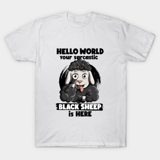 Sarcastic black sheep black T-Shirt